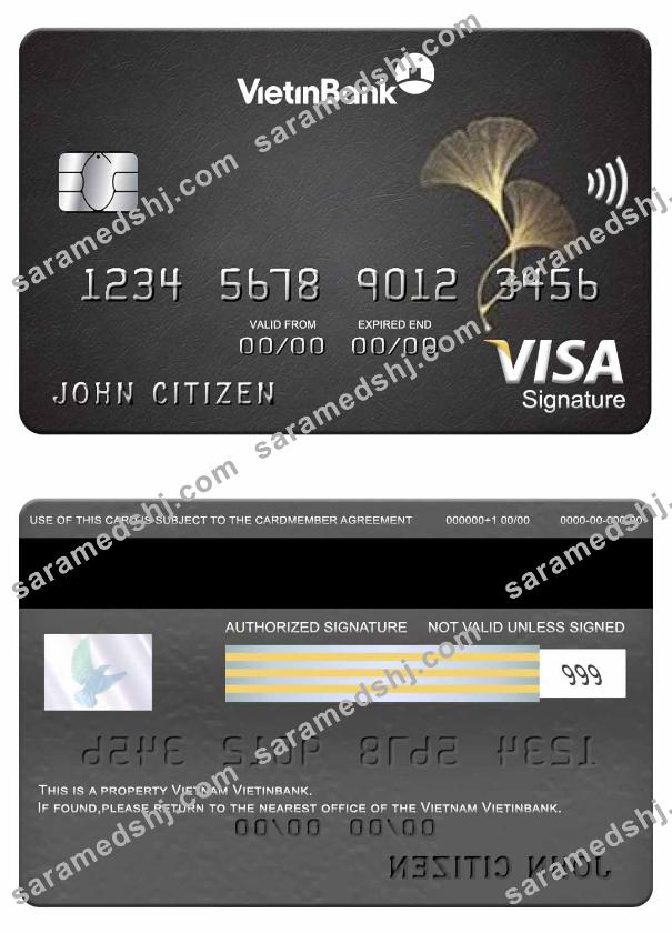 Vietnam Vietinbank visa signature card